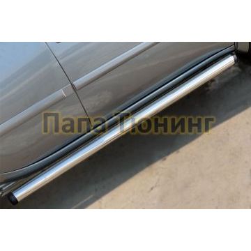 Пороги труба d76 вариант 2 РусСталь для Mitsubishi L200 2014-2015