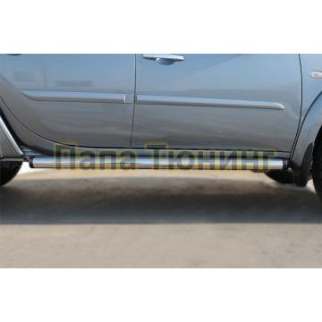 Пороги труба d76 вариант 2 РусСталь для Mitsubishi L200 2014-2015