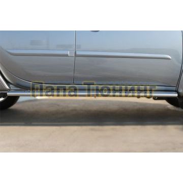 Пороги труба овальная с проступью 120х60 мм РусСталь для Mitsubishi L200 2014-2015