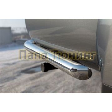 Защита задняя уголки d57 РусСталь для Mitsubishi L200 2014-2015