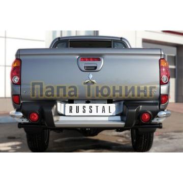 Защита задняя уголки d57 РусСталь для Mitsubishi L200 2014-2015