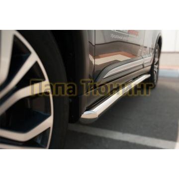 Пороги труба d57 вариант 1 РусСталь для Mitsubishi Outlander 2015-2018