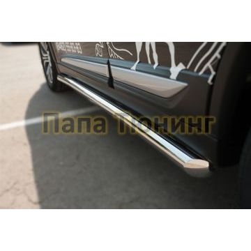 Пороги труба d57 вариант 1 РусСталь для Mitsubishi Outlander 2015-2018