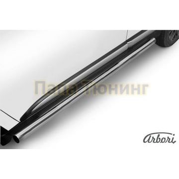 Защита штатных порогов труба 57 мм Slitkoff для Mitsubishi Outlander 2015- Защита штатных порогов труба 57 мм Slitkoff для Mitsubishi Outlander 2015-