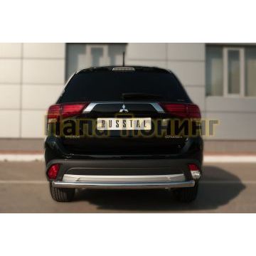 Защита заднего бампера d57 РусСталь для Mitsubishi Outlander 2015-2018