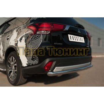 Защита заднего бампера d57 РусСталь для Mitsubishi Outlander 2015-2018