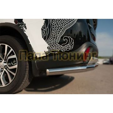 Защита заднего бампера d57 секции РусСталь для Mitsubishi Outlander 2015-2018