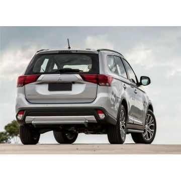 Защита заднего бампера короткая 57 мм Rival для Mitsubishi Outlander 2015-2018