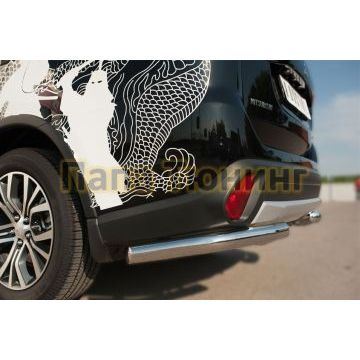 Защита задняя уголки d57 РусСталь для Mitsubishi Outlander 2015-2018