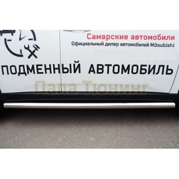 Пороги труба d76 вариант 3 РусСталь для Mitsubishi Outlander 2010-2012