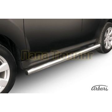 Защита штатных порогов труба 76 мм Slitkoff для Mitsubishi Outlander XL 2010-2012 Защита штатных порогов труба 76 мм Slitkoff для Mitsubishi Outlander XL 2010-2012