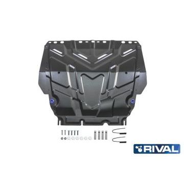 Защита картера + КПП Rival сталь 2 мм для Ford Grand C-Max, V - 1.6 2010-2015/Ford С-Max, V - 1.6; 1.8; 2.0 2003-2010/Ford Kuga, V - 2.0 2008-2013/Ford Focus, V - все 2005-