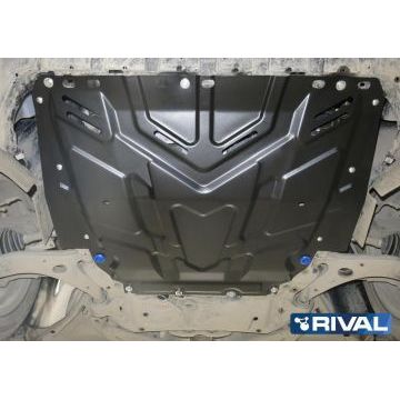 Защита картера + КПП Rival сталь 2 мм для Ford Grand C-Max, V - 1.6 2010-2015/Ford С-Max, V - 1.6; 1.8; 2.0 2003-2010/Ford Kuga, V - 2.0 2008-2013/Ford Focus, V - все 2005-