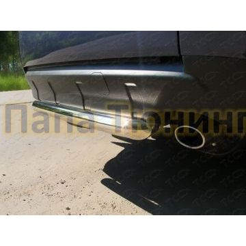 Защита заднего бампера центральная 60 мм ТСС для Mitsubishi Outlander 2010-2012 Защита заднего бампера центральная 60 мм ТСС для Mitsubishi Outlander 2010-2012