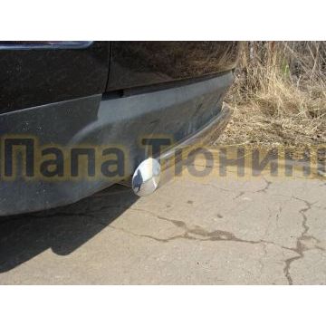 Защита заднего бампера овальная 75х42 мм ТСС для Mitsubishi Outlander 2010-2012 Защита заднего бампера овальная 75х42 мм ТСС для Mitsubishi Outlander 2010-2012