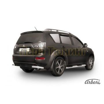 Защита задняя уголки 57 мм Slitkoff для Mitsubishi Outlander XL 2010-2012 Защита задняя уголки 57 мм Slitkoff для Mitsubishi Outlander XL 2010-2012