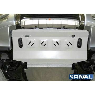 Защита радиатора алюминий 4 мм Rival для Mitsubishi Pajero IV, V - 3.0; 3.2d(188л.с., 200л.с.); 3.8 2006-2011/Mitsubishi Pajero IV, V - 3.0; 3.2d(188л.с., 200л.с.); 3.8 2011-2014/Mitsubishi Pajero IV, V - 3.0; 3.2d(188л.с., 200л.с.); 3.8 2014-/Mitsubishi Pajero III, V - все 1999-2006