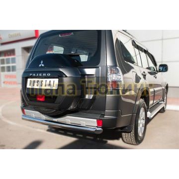 Защита заднего бампера d76 РусСталь для Mitsubishi Pajero IV 2014-