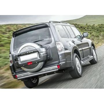 Защита заднего бампера короткая 76 мм Rival для Mitsubishi Pajero 4 2011-