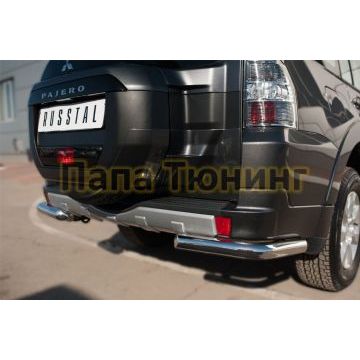 Защита задняя уголки d57 РусСталь для Mitsubishi Pajero IV 2014-