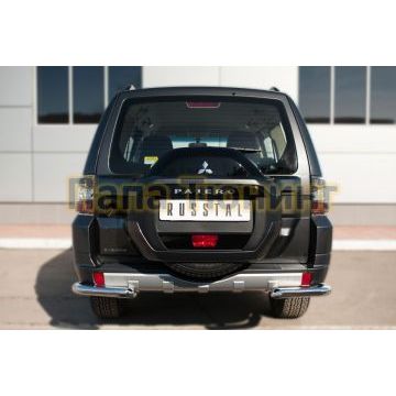 Защита задняя уголки d57 РусСталь для Mitsubishi Pajero IV 2014-