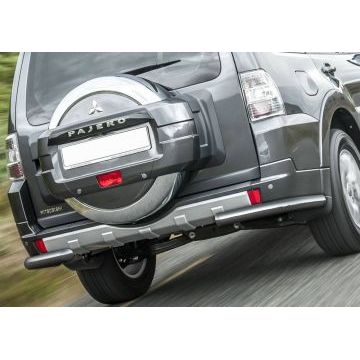 Защита задняя уголки 76 мм Rival для Mitsubishi Pajero 4 2011-
