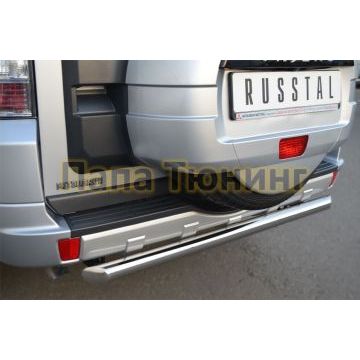 Защита заднего бампера d57 РусСталь для Mitsubishi Pajero IV 2011-2014