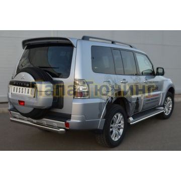Защита заднего бампера d57 РусСталь для Mitsubishi Pajero IV 2011-2014