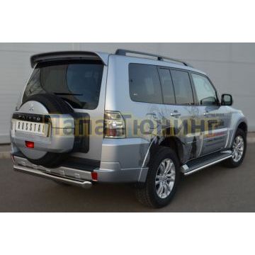 Защита заднего бампера d76 РусСталь для Mitsubishi Pajero IV 2011-2014
