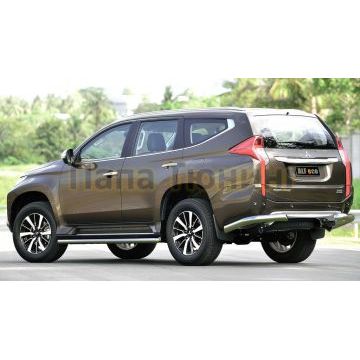 Защита задняя уголки 76 мм ALFeco для Mitsubishi Pajero Sport 2016-2021