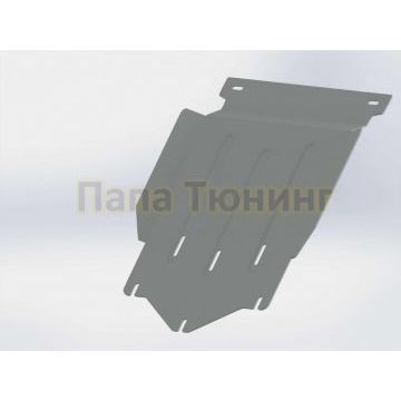 Защита КПП Руссталь алюминий 4 мм для Mitsubishi L200/Pajero Sport 2015-2019