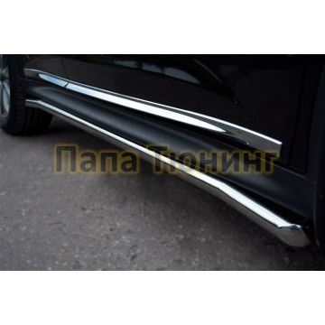 Защита штатных порогов d42 РусСталь для Nissan Juke 2010-2014