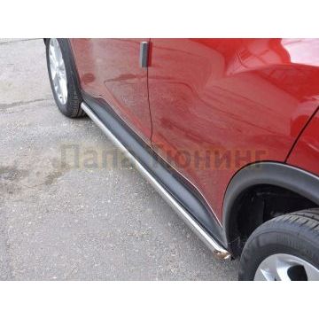 Защита штатных порогов d42 вариант 1 РусСталь для Nissan Juke 2010-2014