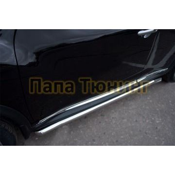 Защита штатных порогов d57 РусСталь для Nissan Juke 2010-2014