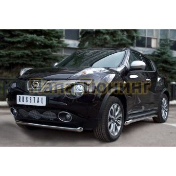 Защита штатных порогов d57 РусСталь для Nissan Juke 2010-2014
