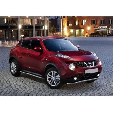 Защита штатных порогов 57 мм на 4х2 Rival для Nissan Juke 2010-2014