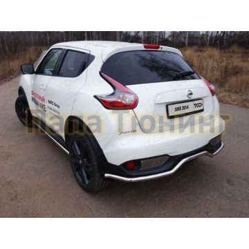 Защита заднего бампера 42 мм ТСС для Nissan Juke 2014- Защита заднего бампера 42 мм ТСС для Nissan Juke 2014-