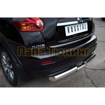 Защита заднего бампера ступень d76-d57  РусСталь для Nissan Juke 2010-