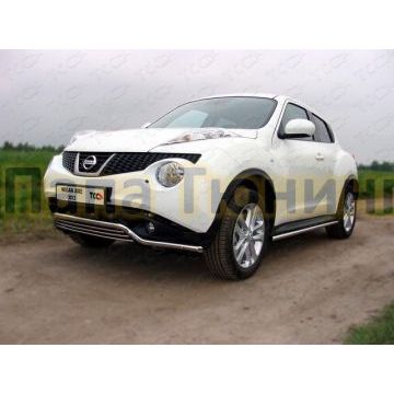 Защита передняя Кенгурятник 42-16 мм ТСС для Nissan Juke 2010-2014