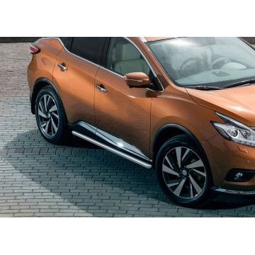 Защита штатных порогов 57 мм Rival для Nissan Murano 2016-
