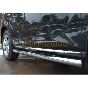 Пороги труба d76 с накладками вариант 3 РусСталь для Nissan Murano 2010-2016 Пороги труба d76 с накладками вариант 3 РусСталь для Nissan Murano 2010-2016