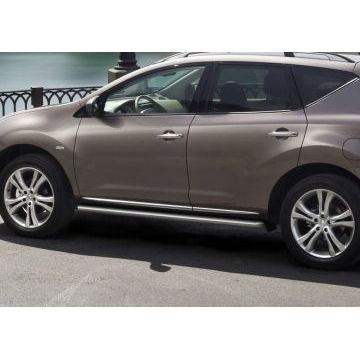 Защита штатных порогов 57 мм Rival для Nissan Murano 2010-2016