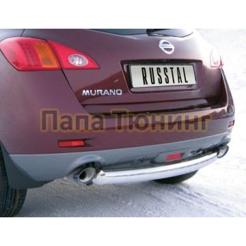Защита заднего бампера d76 РусСталь для Nissan Murano 2010-2016