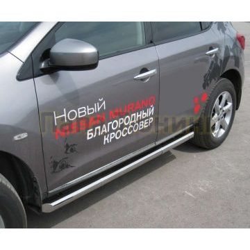 Пороги труба d57 вариант 1 РусСталь для Nissan Murano 2008-2010