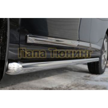 Пороги труба d57 вариант 1 РусСталь для Nissan Pathfinder 2014-