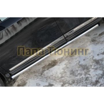 Пороги труба d57 вариант 2 РусСталь для Nissan Pathfinder 2014-