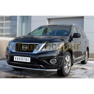 Пороги труба d57 вариант 2 РусСталь для Nissan Pathfinder 2014-