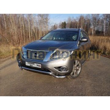 Защита передняя Кенгурятник 60 мм ТСС для Nissan Pathfinder 2014-