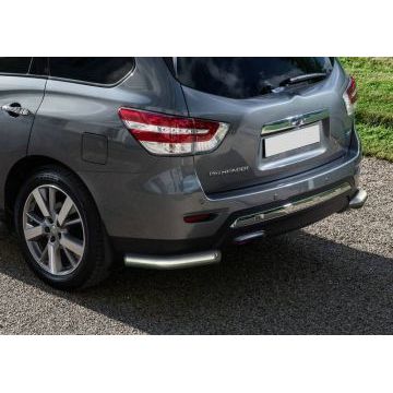 Защита задняя уголки 76 мм Rival для Nissan Pathfinder 2014-2016