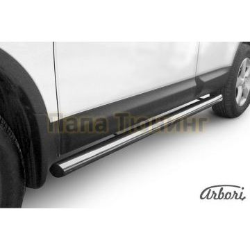 Защита штатных порогов труба 76 мм Slitkoff для Nissan Qashqai +2 2010-2014